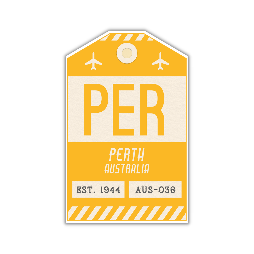 PER Vintage Luggage Tag Sticker