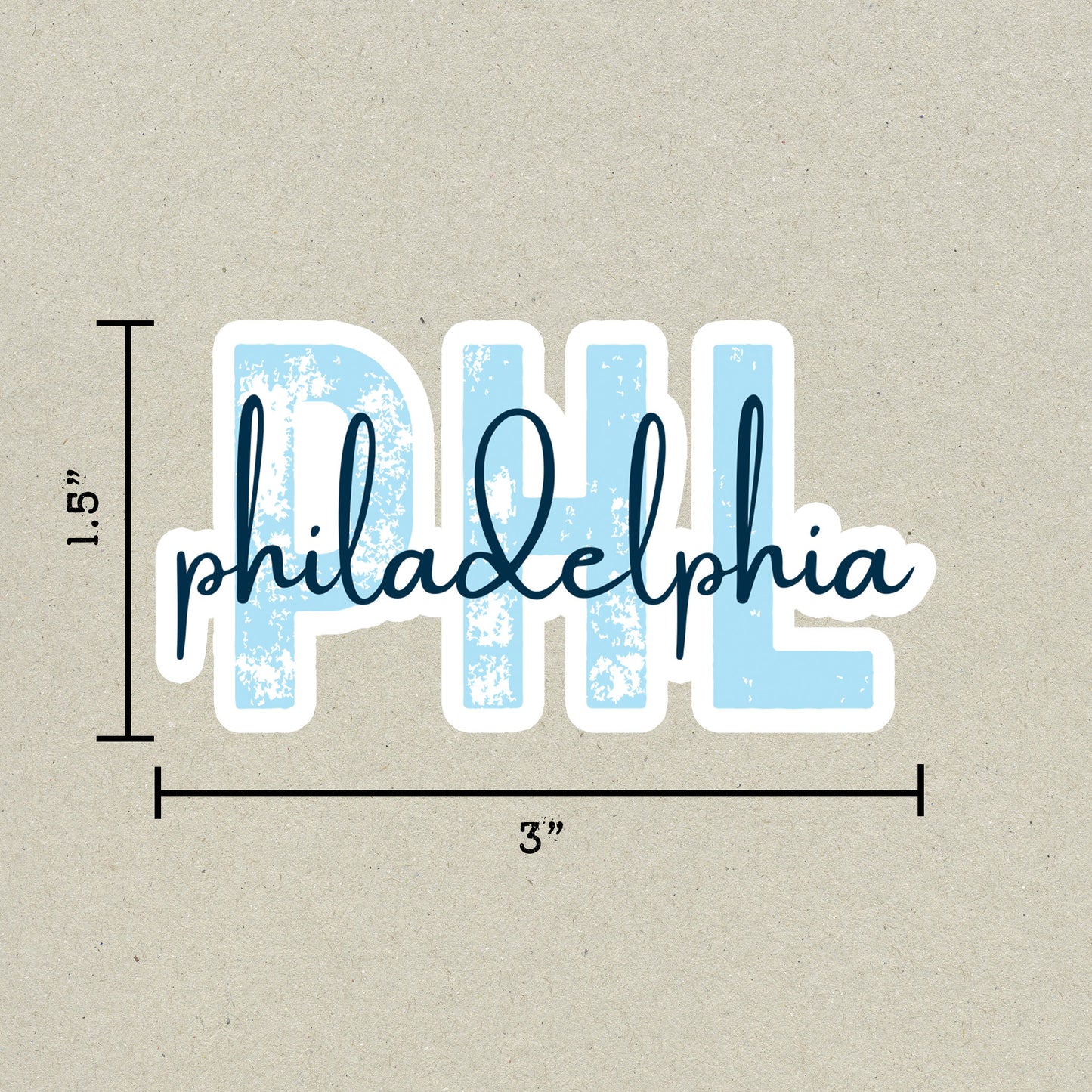 PHL Philadelphia Airport Code Sticker