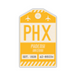 PHX Vintage Luggage Tag Sticker