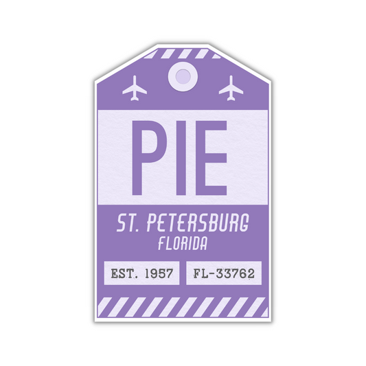 PIE Vintage Luggage Tag Sticker