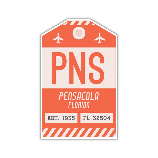 PNS Vintage Luggage Tag Sticker