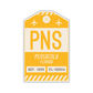 PNS Vintage Luggage Tag Sticker