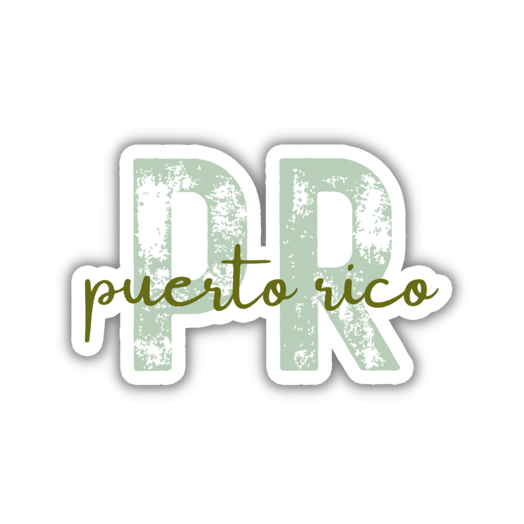 Puerto Rico Country Code Sticker