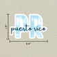 Puerto Rico Country Code Sticker