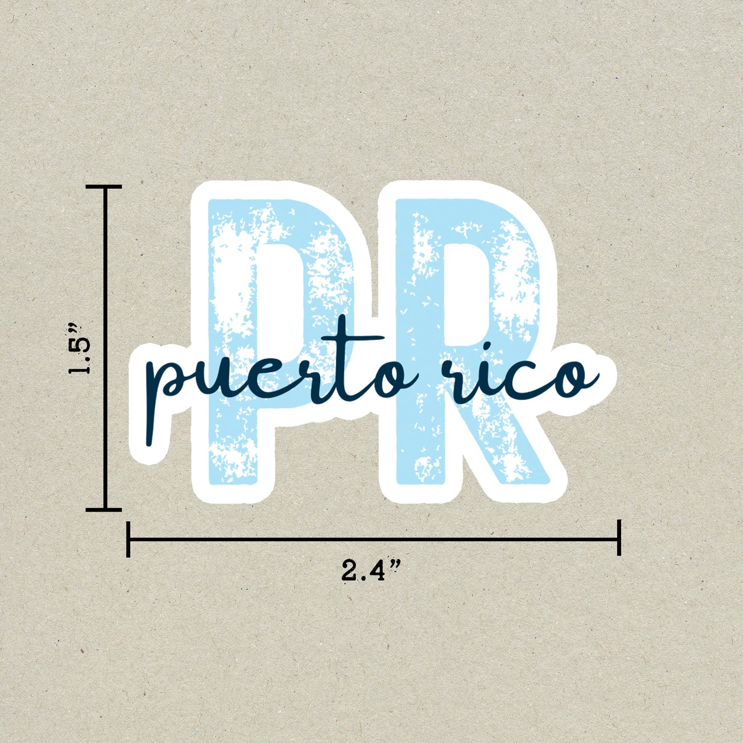 Puerto Rico Country Code Sticker