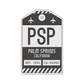 PSP Vintage Luggage Tag Sticker