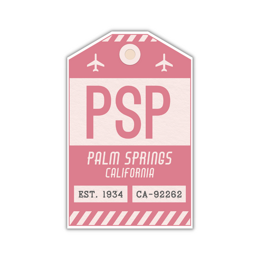 PSP Vintage Luggage Tag Sticker