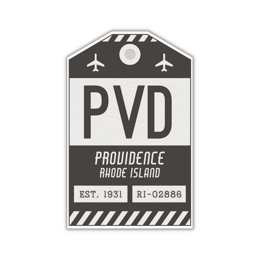 PVD Vintage Luggage Tag Sticker