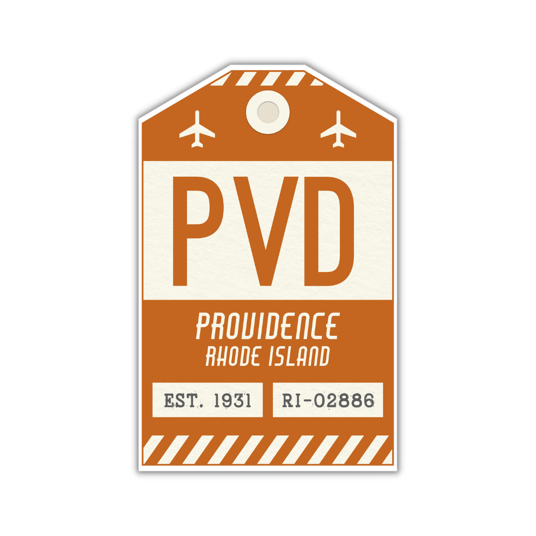 PVD Vintage Luggage Tag Sticker