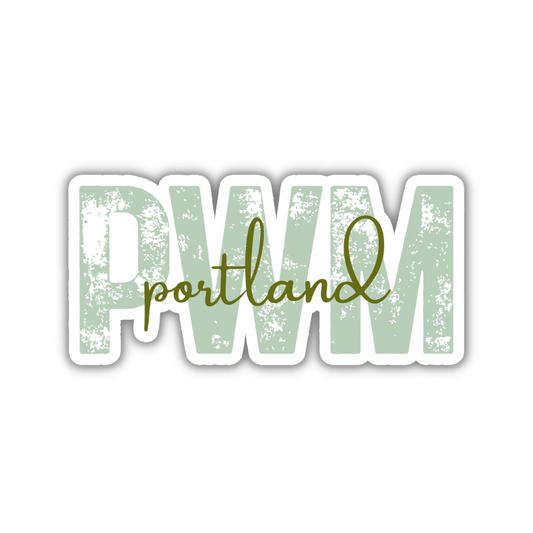 PWM Portland Airport Code Sticker