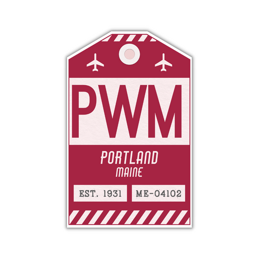 PWM Vintage Luggage Tag Sticker