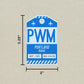 PWM Vintage Luggage Tag Sticker