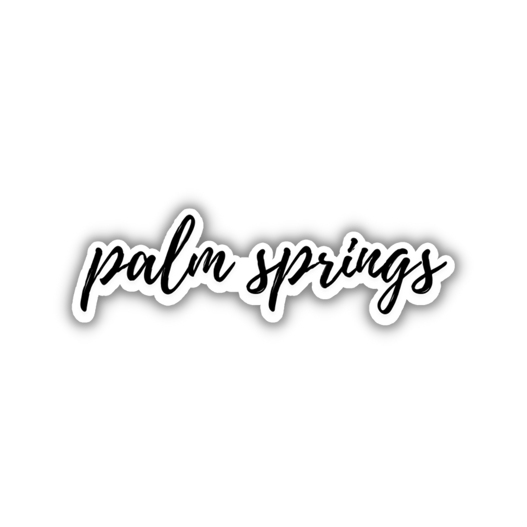 Palm Springs Cursive Sticker