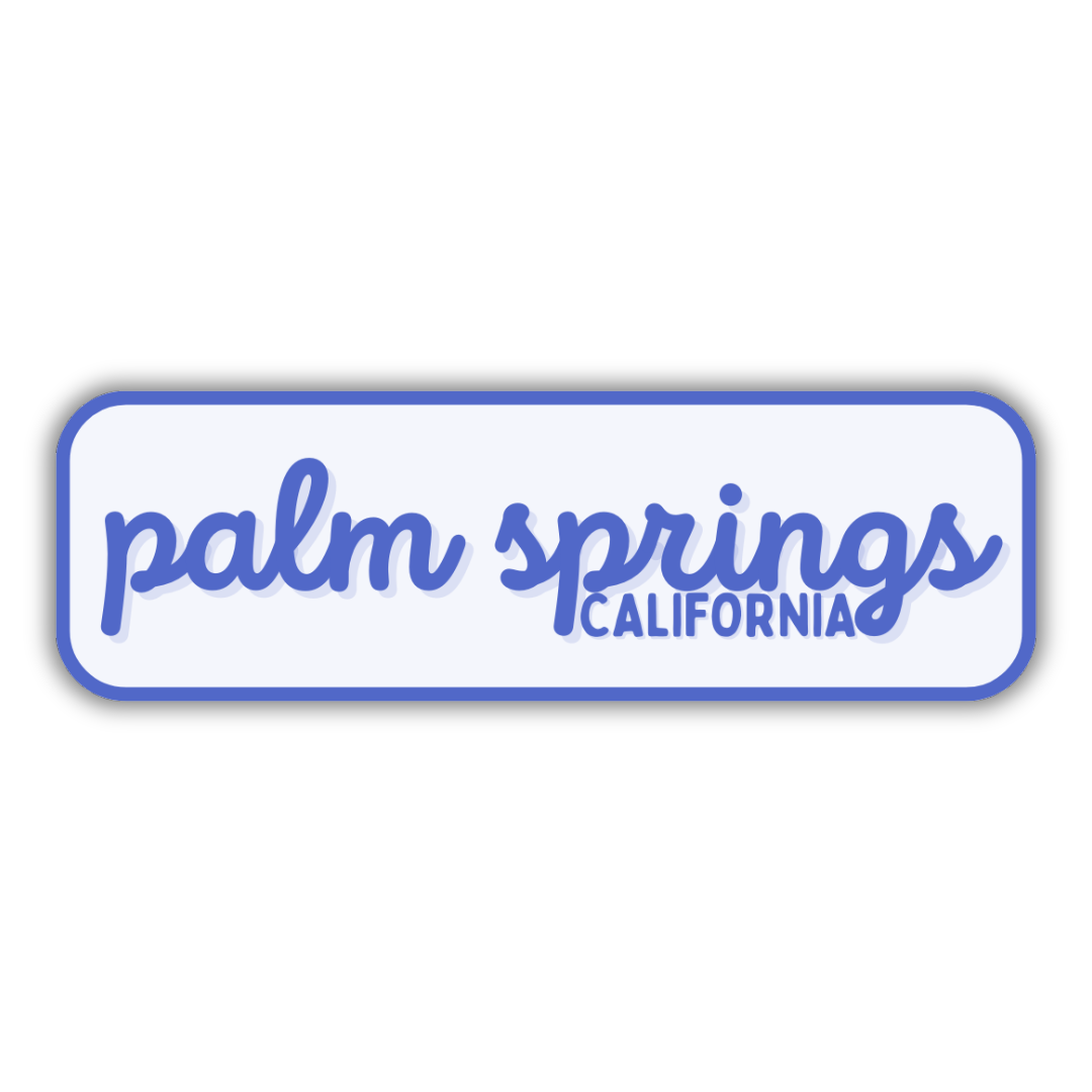 Palm Springs, California Retro Travel Sticker – Colorful Vinyl Decal for Laptop, Water Bottle & Luggage