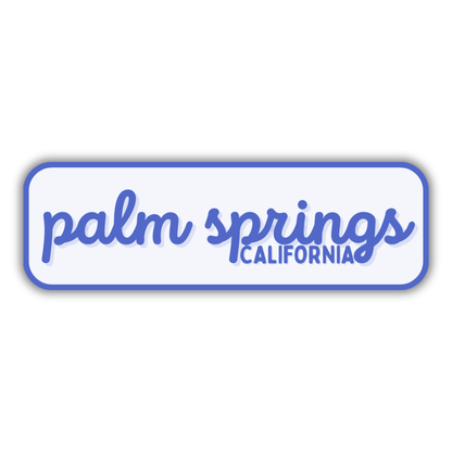 Palm Springs, California Retro Travel Sticker – Colorful Vinyl Decal for Laptop, Water Bottle & Luggage