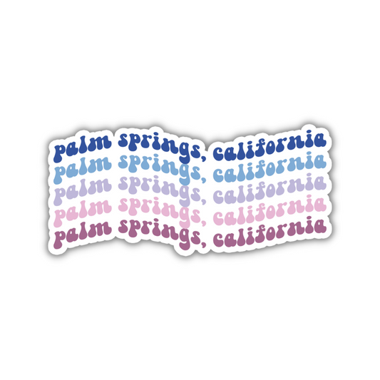 Palm Springs, California Retro Sticker