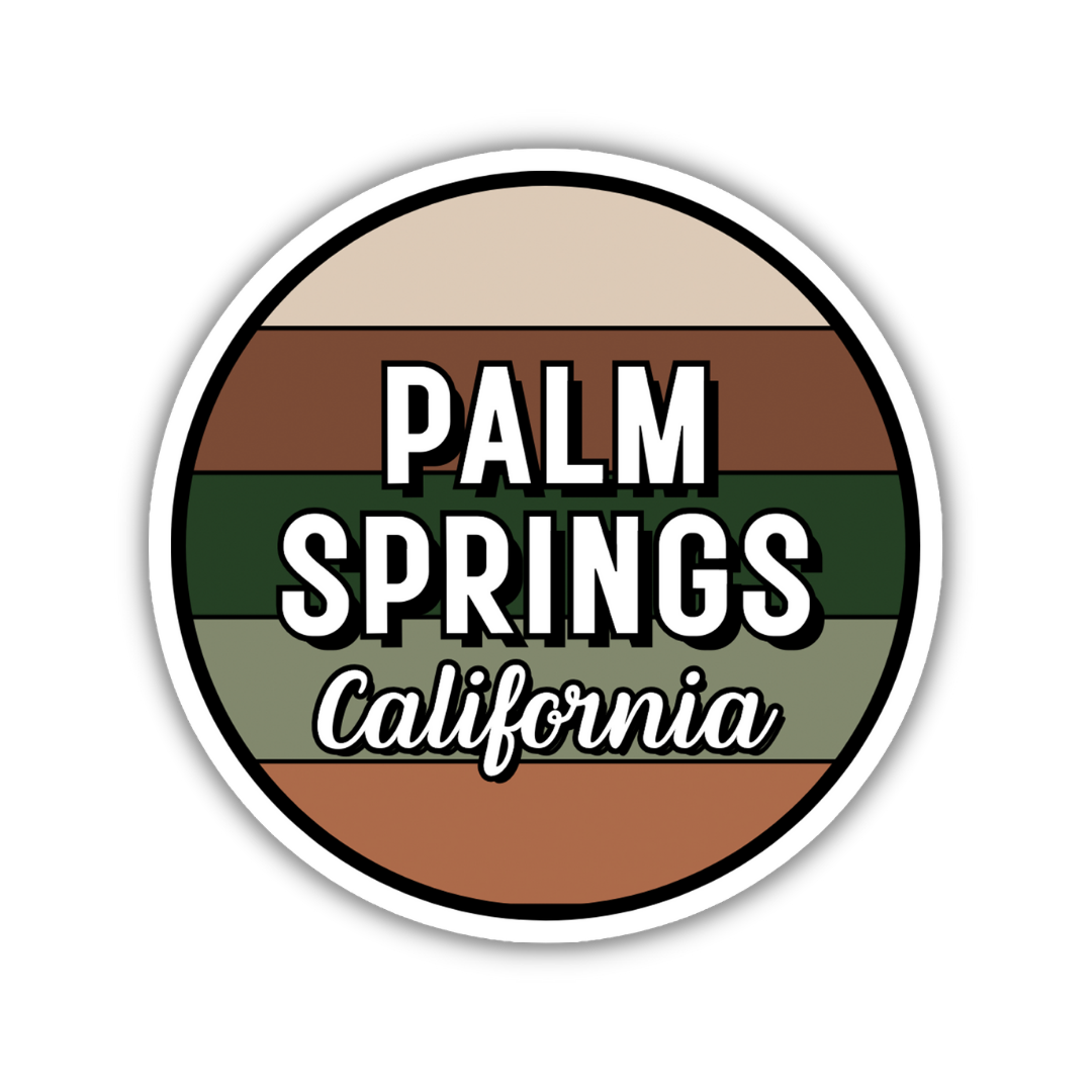 Palm Springs, California Circle Sticker