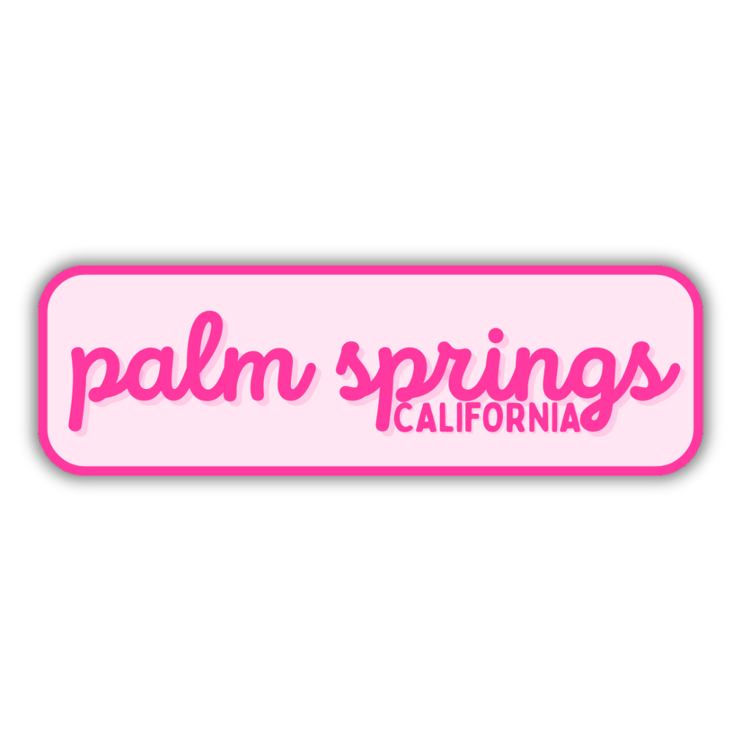 Palm Springs, California Retro Travel Sticker – Colorful Vinyl Decal for Laptop, Water Bottle & Luggage