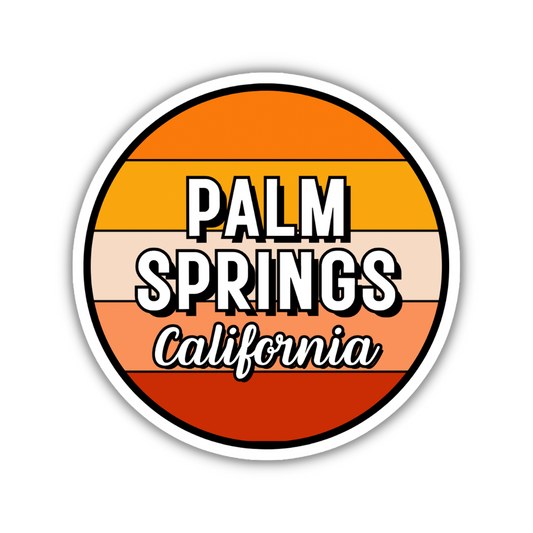 Palm Springs, California Circle Sticker