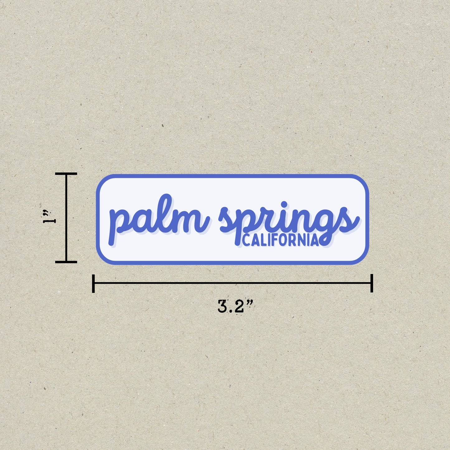 Palm Springs, California Retro Travel Sticker – Colorful Vinyl Decal for Laptop, Water Bottle & Luggage