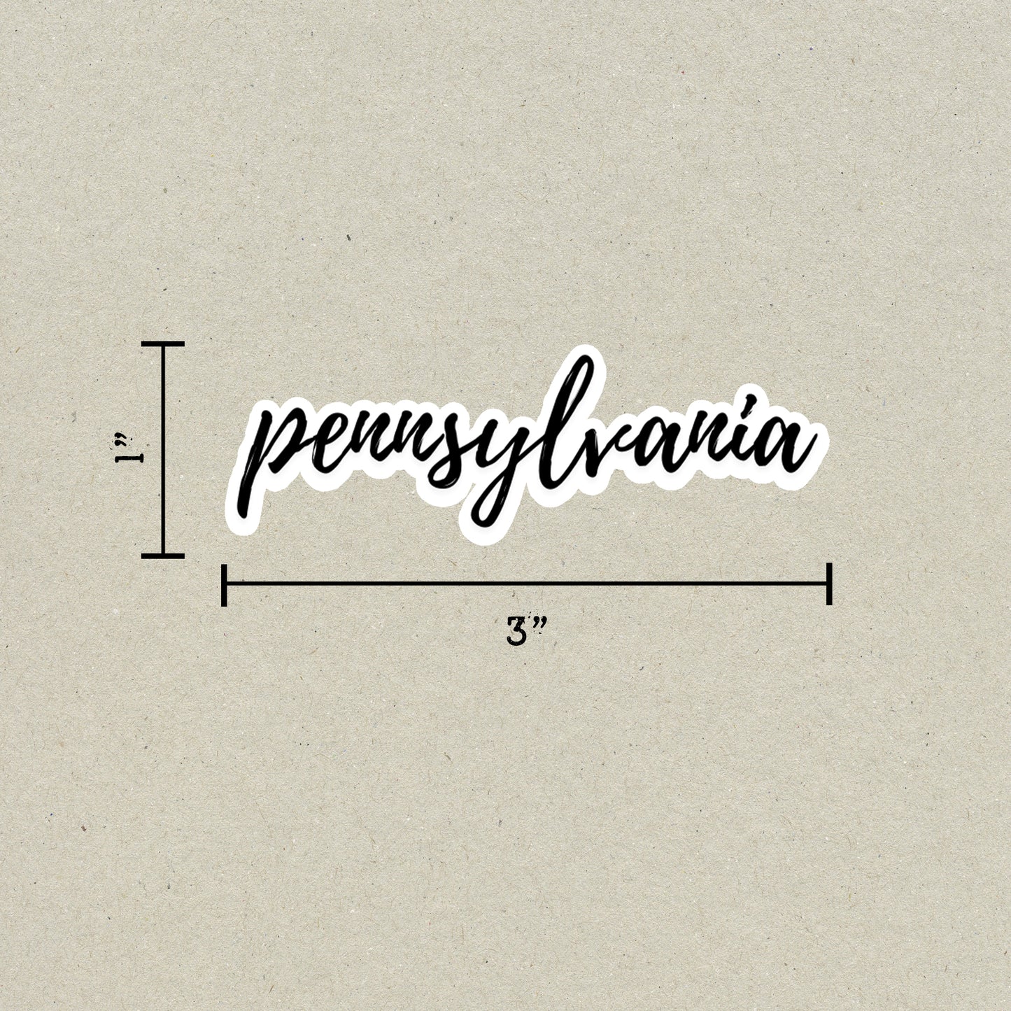 Pennsylvania Cursive Sticker