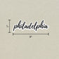 Philadelphia Cursive Sticker