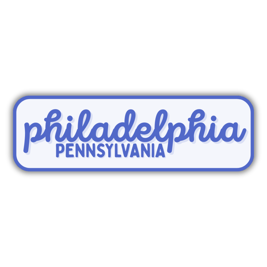 Philadelphia, Pennsylvania Retro Travel Sticker – Colorful Vinyl Decal for Laptop, Water Bottle & Luggage