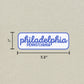 Philadelphia, Pennsylvania Retro Travel Sticker – Colorful Vinyl Decal for Laptop, Water Bottle & Luggage