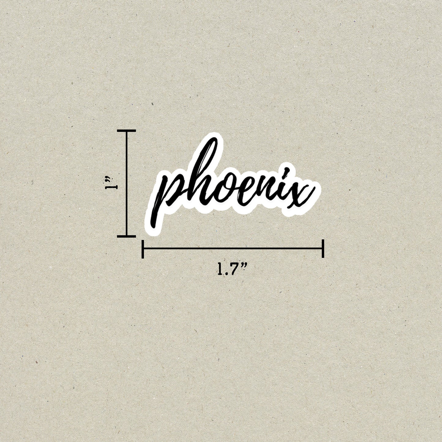 Phoenix Cursive Sticker