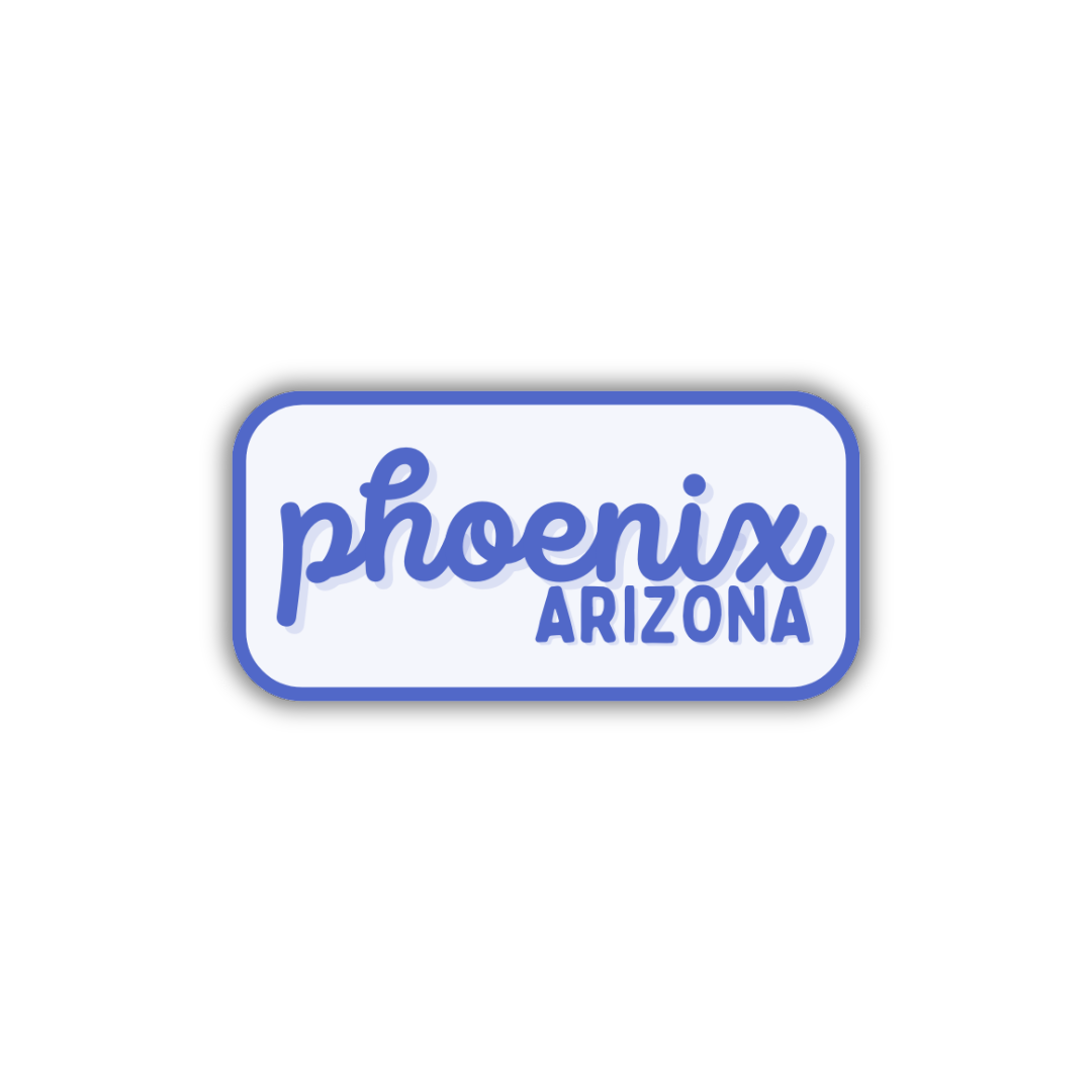 Phoenix, Arizona Retro Travel Sticker – Colorful Vinyl Decal for Laptop, Water Bottle & Luggage