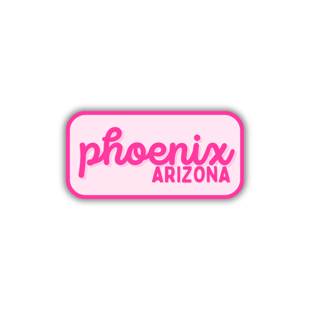 Phoenix, Arizona Retro Travel Sticker – Colorful Vinyl Decal for Laptop, Water Bottle & Luggage