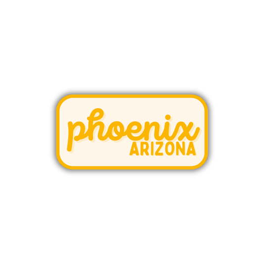 Phoenix, Arizona Retro Travel Sticker – Colorful Vinyl Decal for Laptop, Water Bottle & Luggage