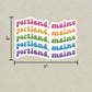 Portland, Maine Island Retro Sticker