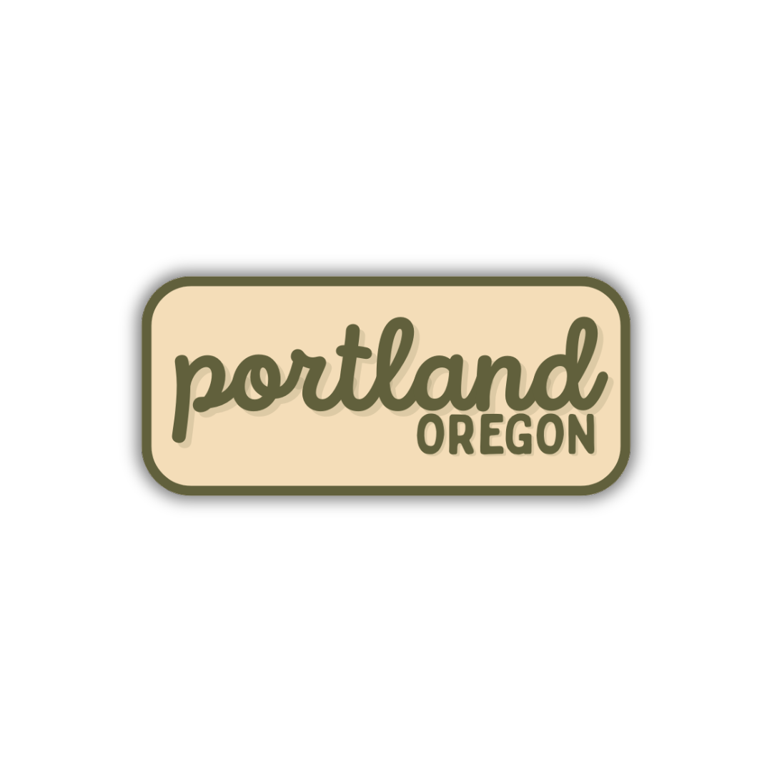 Portland, Oregon Retro Travel Sticker – Colorful Vinyl Decal for Laptop, Water Bottle & Luggage