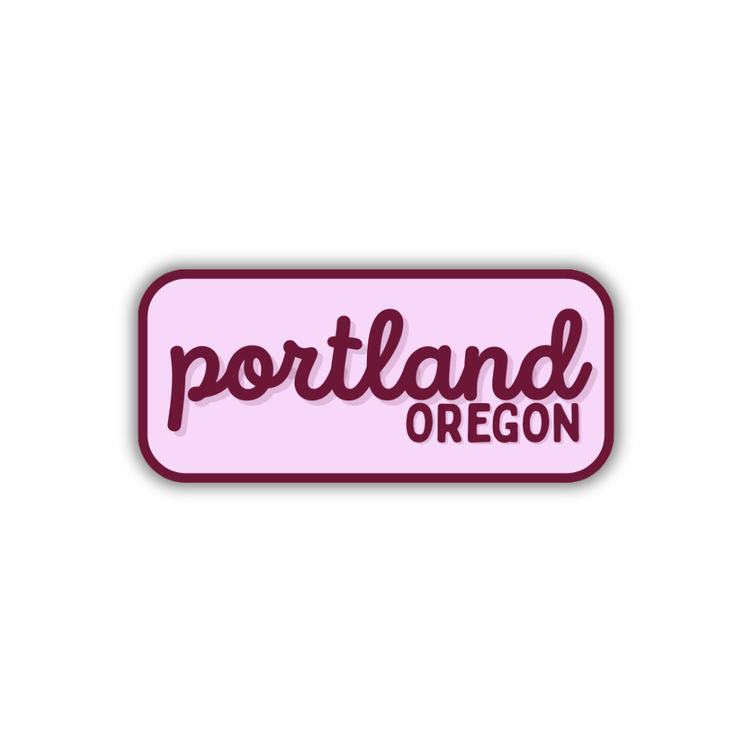 Portland, Oregon Retro Travel Sticker – Colorful Vinyl Decal for Laptop, Water Bottle & Luggage