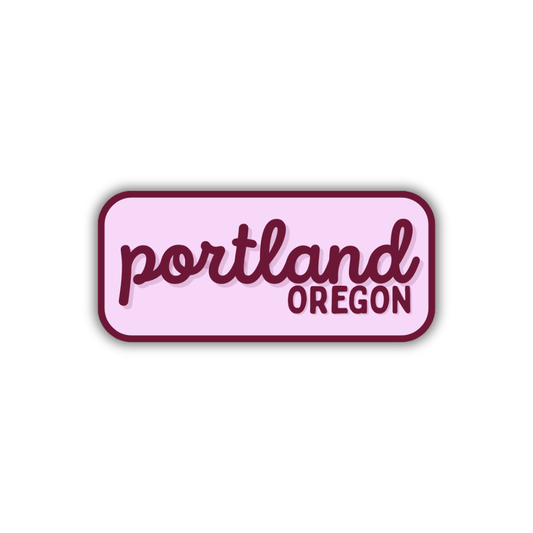 Portland, Oregon Retro Travel Sticker – Colorful Vinyl Decal for Laptop, Water Bottle & Luggage