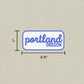 Portland, Oregon Retro Travel Sticker – Colorful Vinyl Decal for Laptop, Water Bottle & Luggage