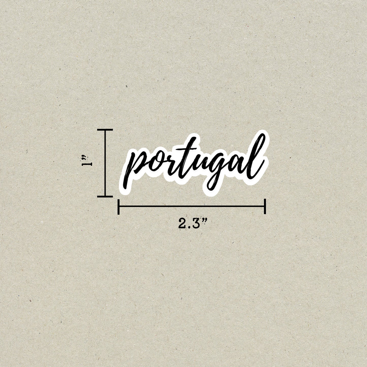 Portugal Cursive Sticker