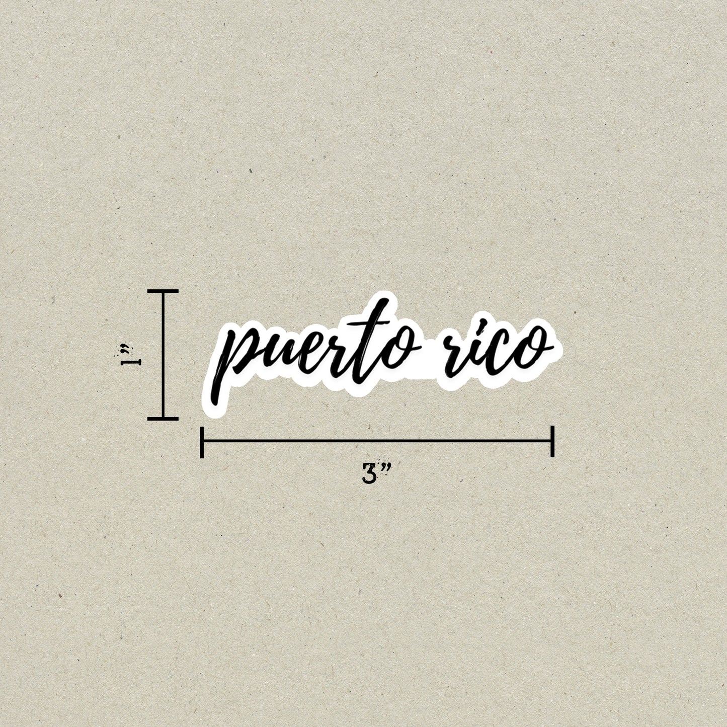 Puerto Rico Cursive Sticker