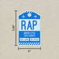 RAP Vintage Luggage Tag Sticker