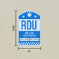 RDU Vintage Luggage Tag Sticker