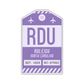 RDU Vintage Luggage Tag Sticker