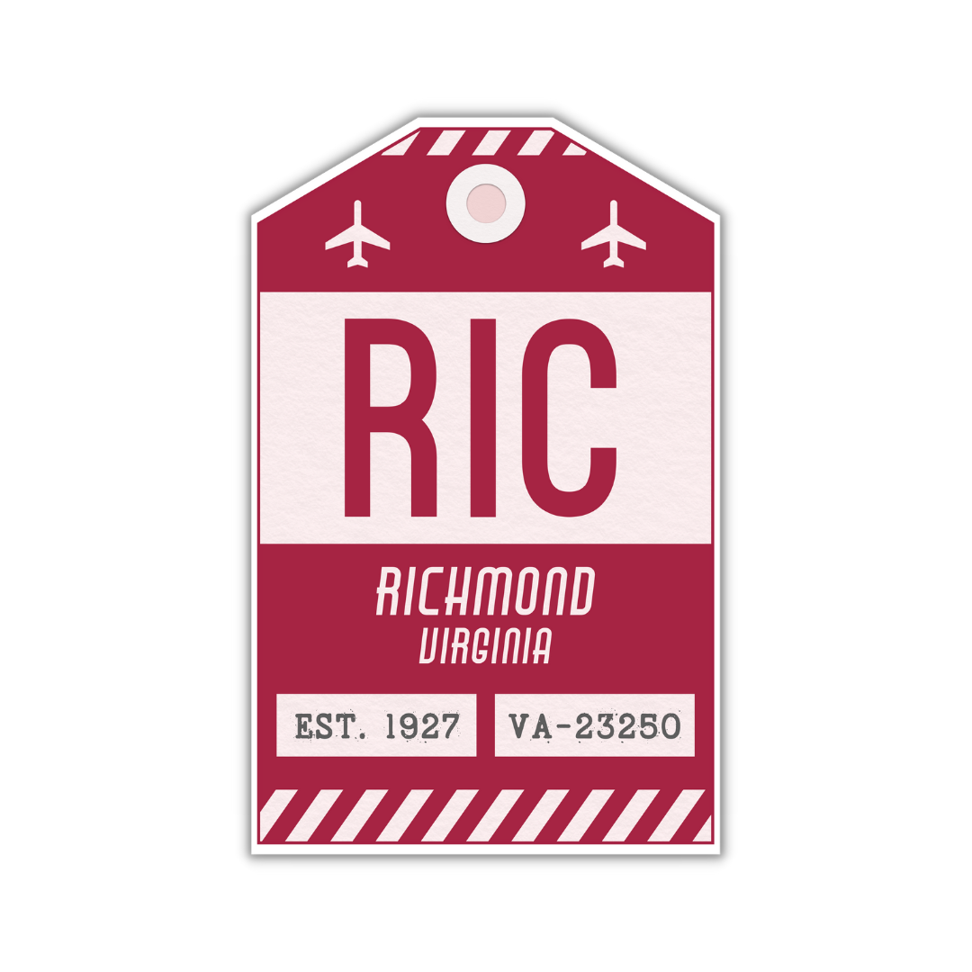 RIC Vintage Luggage Tag Sticker