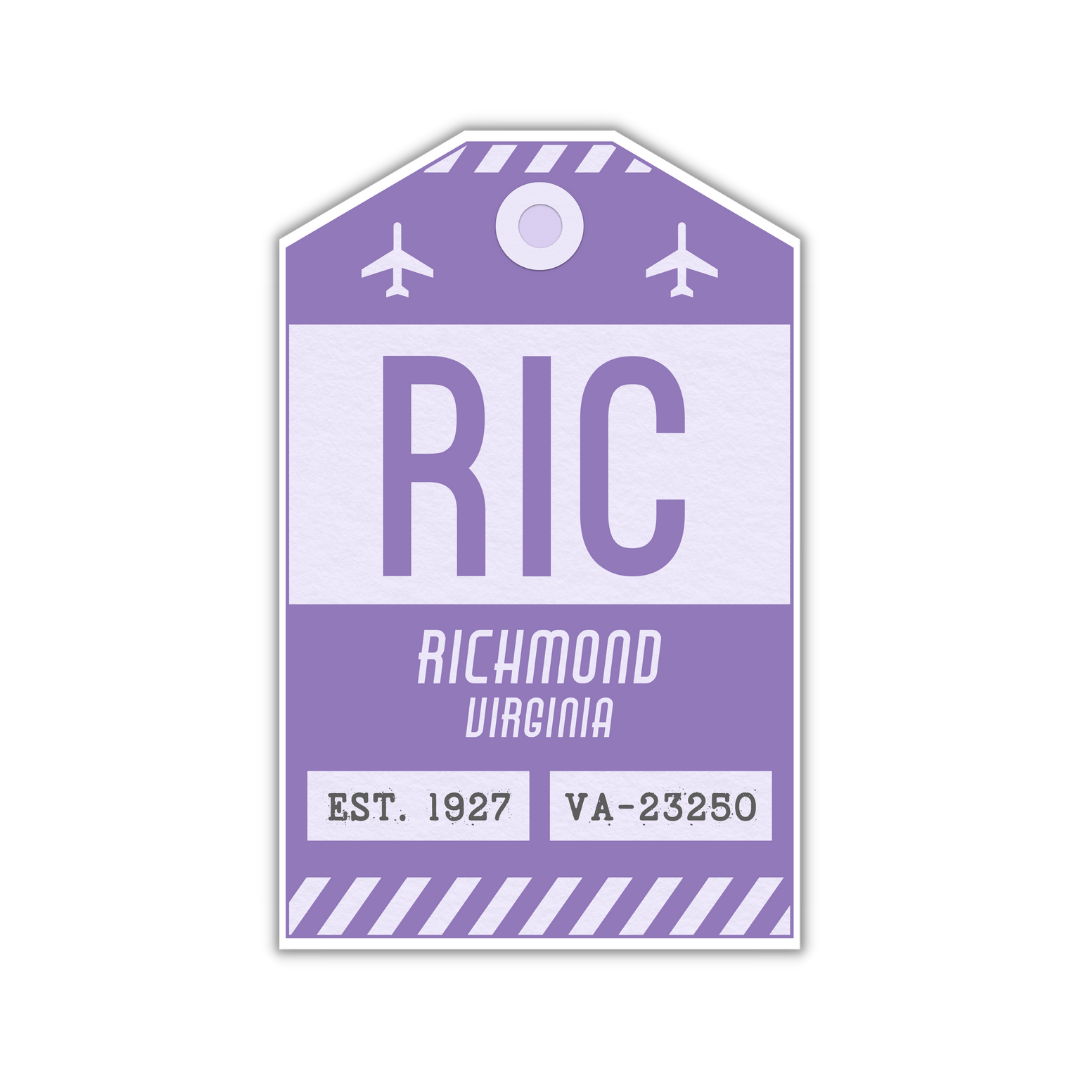 RIC Vintage Luggage Tag Sticker