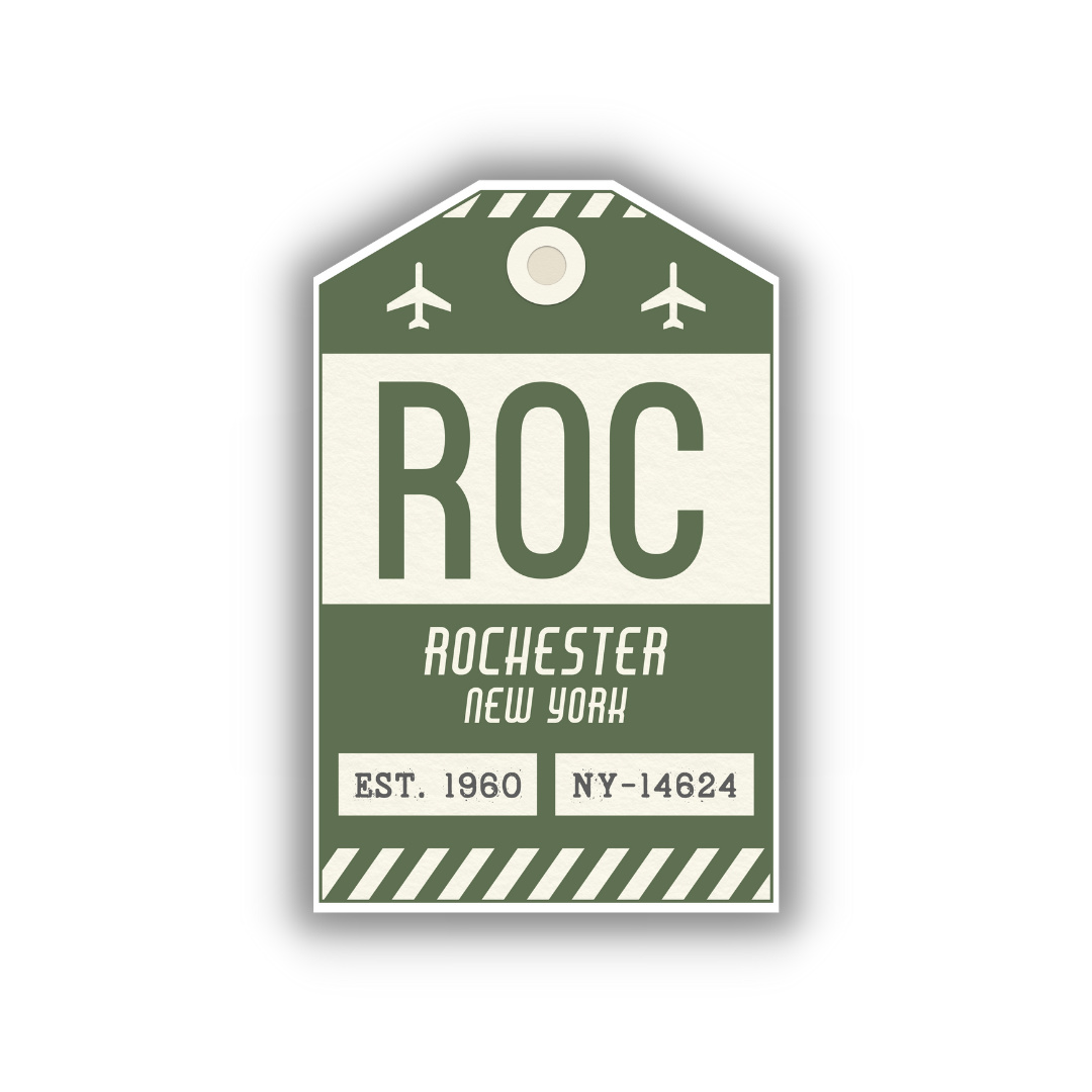 ROC Vintage Luggage Tag Sticker