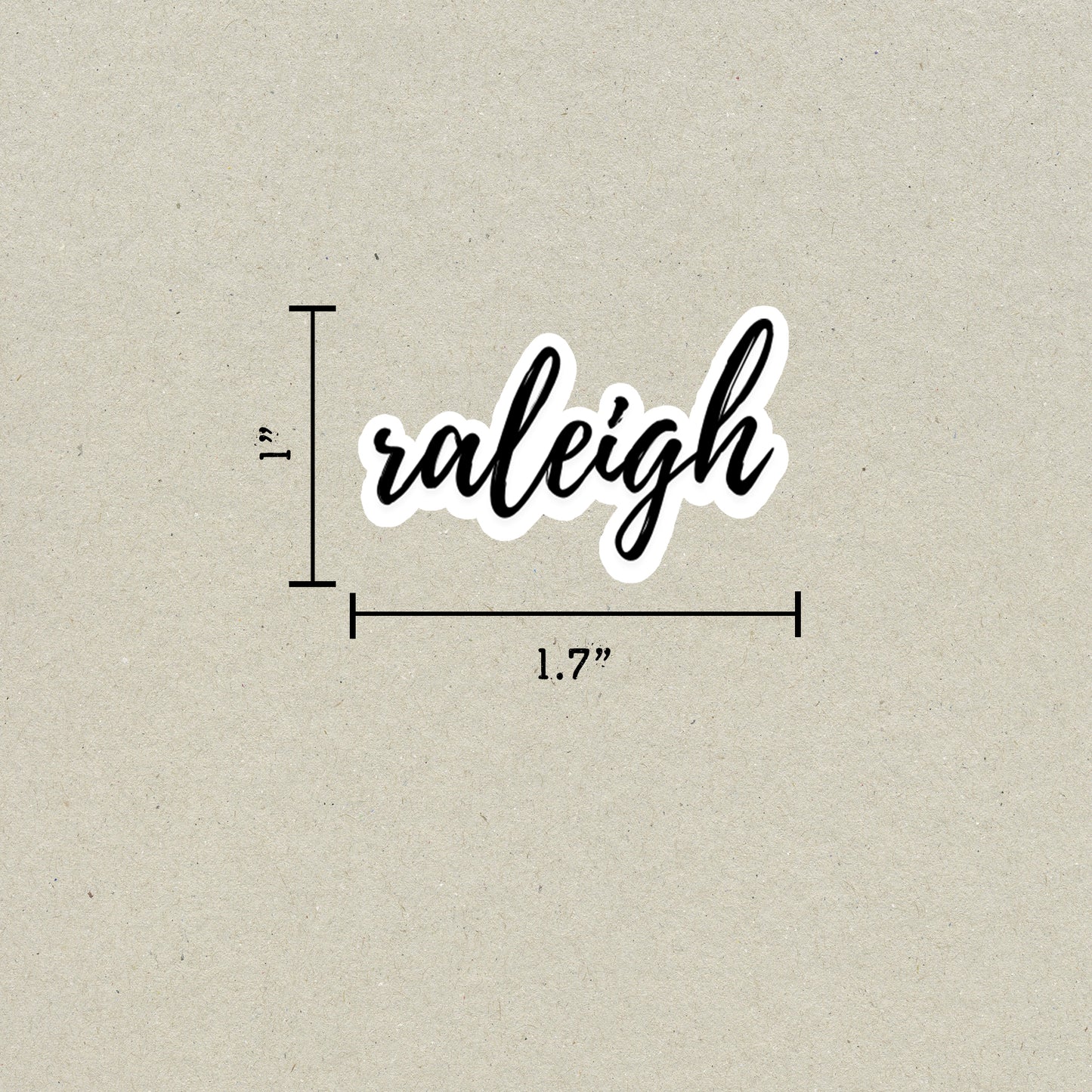 Raleigh Cursive Sticker