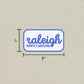 Raleigh, North Carolina Retro Travel Sticker – Colorful Vinyl Decal for Laptop, Water Bottle & Luggage