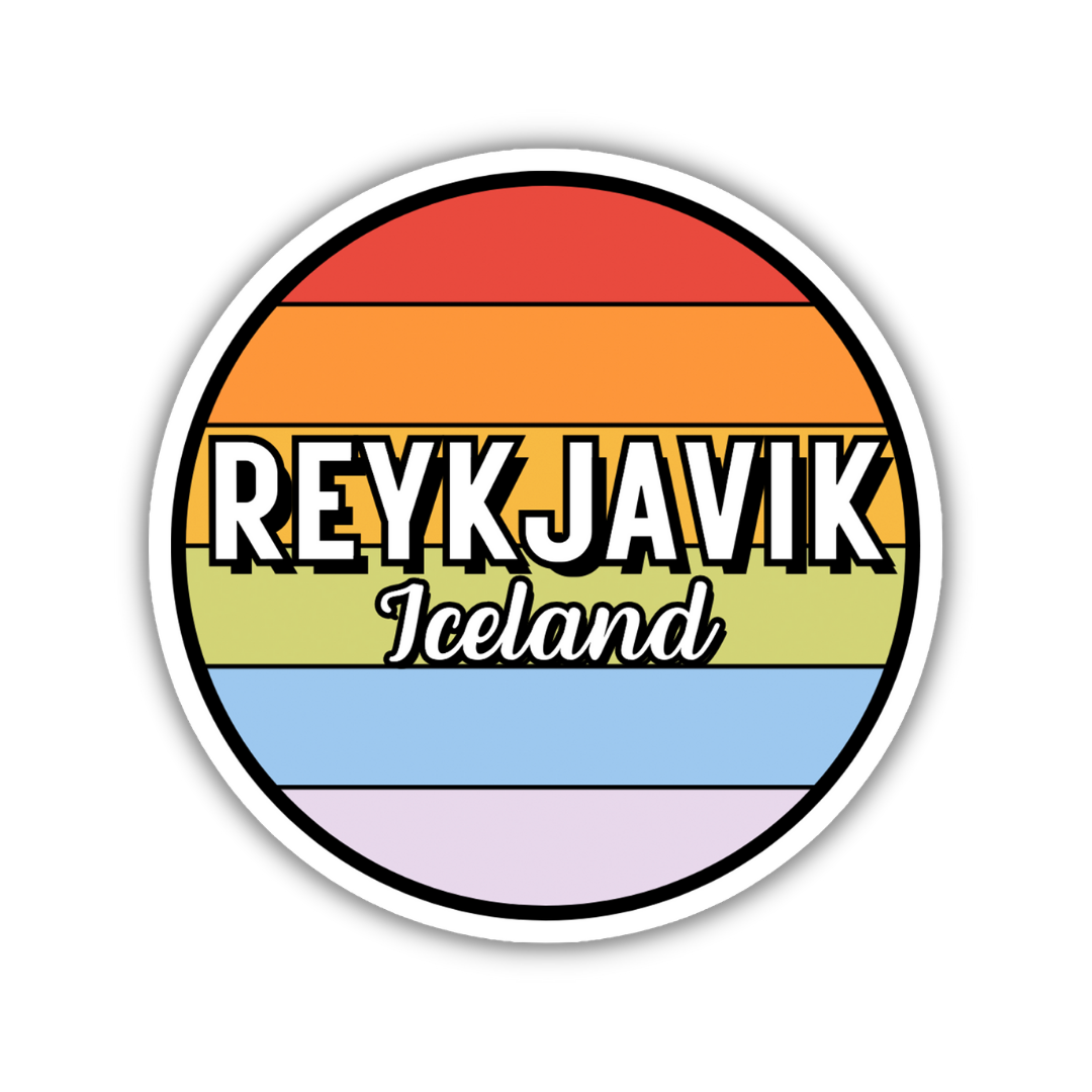Reykjavik, Iceland Circle Sticker