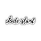 Rhode Island Cursive Sticker