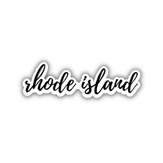 Rhode Island Cursive Sticker